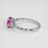 1.58 Ct. Purplish Pink Sapphire Ring, 18K White Gold 4
