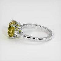 4.54 Ct. Yellowish Brown Sapphire Ring, 18K White Gold 4
