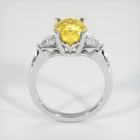 4.38 Ct. Yellow Sapphire Ring, 18K White Gold 3