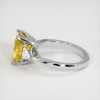 4.38 Ct. Yellow Sapphire Ring, 18K White Gold 4