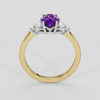 1.97 Ct. Pinkish Purple Sapphire Ring, 14K White & Yellow 3