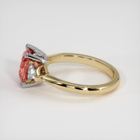 1.60 Ct. Padparadscha Sapphire Ring, 14K White & Yellow 4