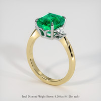 3.01 Ct. Emerald Ring, 18K White & Yellow 2