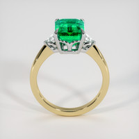 3.01 Ct. Emerald Ring, 18K White & Yellow 3
