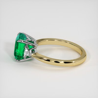 3.01 Ct. Emerald Ring, 18K White & Yellow 4