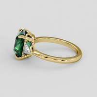 4.07 Ct. Green Sapphire Ring, 10K Yellow Gold 4
