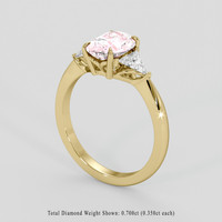 2.13 Ct. Pink Sapphire Ring, 10K Yellow Gold 2