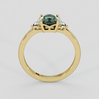 1.27 Ct. Bluish Green Sapphire Ring, 10K Yellow Gold 3