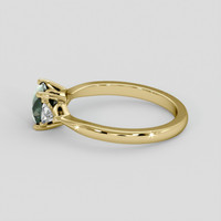 1.27 Ct. Bluish Green Sapphire Ring, 10K Yellow Gold 4