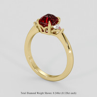 1.55 Ct. Ruby Ring, 14K Yellow Gold 2