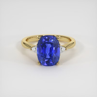 4.48 Ct. Blue Sapphire Ring, 14K Yellow Gold 1