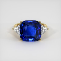 9.03 Ct. Blue Sapphire Ring, 14K Yellow Gold 1
