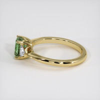 1.37 Ct. Green Sapphire Ring, 14K Yellow Gold 4