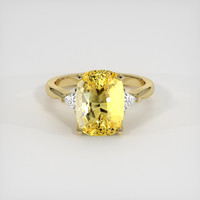 4.38 Ct. Yellow Sapphire Ring, 14K Yellow Gold 1