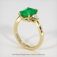 1.87 Ct. Emerald Ring, 18K Yellow Gold 2