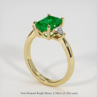 1.62 Ct. Emerald Ring, 18K Yellow Gold 2