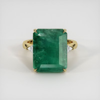 10.05 Ct. Emerald Ring, 18K Yellow Gold 1