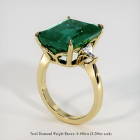 10.05 Ct. Emerald Ring, 18K Yellow Gold 2