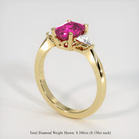 1.72 Ct. Sapphire Ring, 18K Yellow Gold 2
