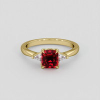 1.55 Ct. Ruby Ring, 18K Yellow Gold 1