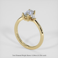 1.21 Ct. Bi Color Sapphire Ring, 18K Yellow Gold 2