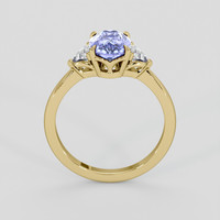 1.42 Ct. Violet Sapphire Ring, 18K Yellow Gold 3