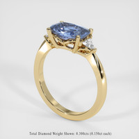 2.25 Ct. Sapphire Ring, 18K Yellow Gold 2