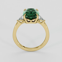 4.07 Ct. Green Sapphire Ring, 18K Yellow Gold 3