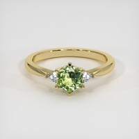 0.76 Ct. Sapphire Ring, 18K Yellow Gold 1