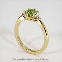 0.76 Ct. Sapphire Ring, 18K Yellow Gold 2