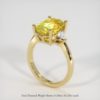 4.38 Ct. Yellow Sapphire Ring, 18K Yellow Gold 2