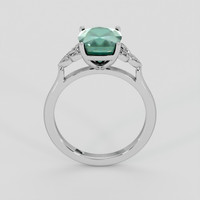 3.33 Ct. Bluish Green Sapphire Ring, Platinum 950 3