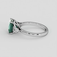 3.33 Ct. Bluish Green Sapphire Ring, Platinum 950 4