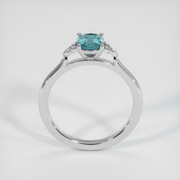 0.99 Ct. Greenish Blue Sapphire Ring, 10K White Gold 3