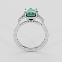 3.33 Ct. Bluish Green Sapphire Ring, 14K White Gold 3