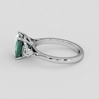 3.33 Ct. Bluish Green Sapphire Ring, 14K White Gold 4