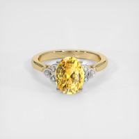 2.47 Ct. Sapphire Ring, 14K White & Yellow 1