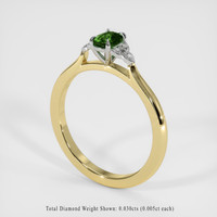 0.53 Ct. Green Sapphire Ring, 14K White & Yellow 2