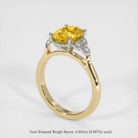 2.47 Ct. Sapphire Ring, 18K White & Yellow 2