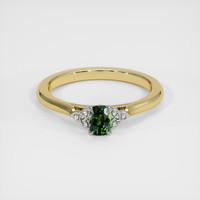 0.53 Ct. Green Sapphire Ring, 18K White & Yellow 1