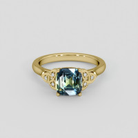 3.02 Ct. Bi Color / Parti Sapphire Ring, 10K Yellow Gold 1