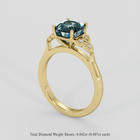 3.02 Ct. Bi Color / Parti Sapphire Ring, 10K Yellow Gold 2