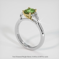 1.00 Ct. Gemstone Ring, 18K Yellow & White 2