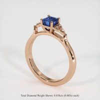 1.01 Ct. Sapphire Ring, 18K Rose Gold 2