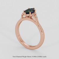 1.19 Ct. Green Sapphire Ring, 18K Rose Gold 2
