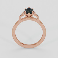 1.19 Ct. Green Sapphire Ring, 18K Rose Gold 3