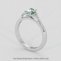 0.52 Ct. Emerald Ring, Silver 2