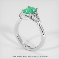 1.51 Ct. Emerald Ring, 18K White Gold 2