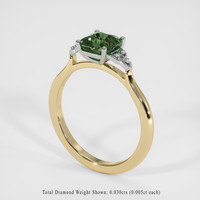1.61 Ct. Bluish Green Sapphire Ring, 18K White & Yellow 2