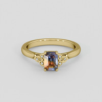 1.12 Ct. Bi Color Sapphire Ring, 10K Yellow Gold 1